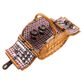 Willow Picnic Basket with Dining Tools for 2 People (Brown)